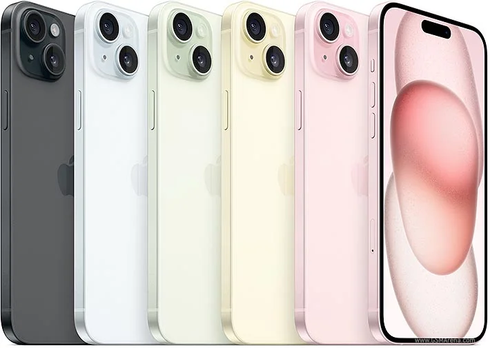 Базовий смартфон Apple iPhone 15 в елегантному пастельному кольорі